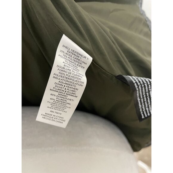 Lucky Brand Down Mens Medium Quilted Puffer Vest Herringbone Sycamore Casual - Picture 11 of 12